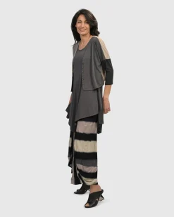 Jess Crinkle Punto Pants, Stripe