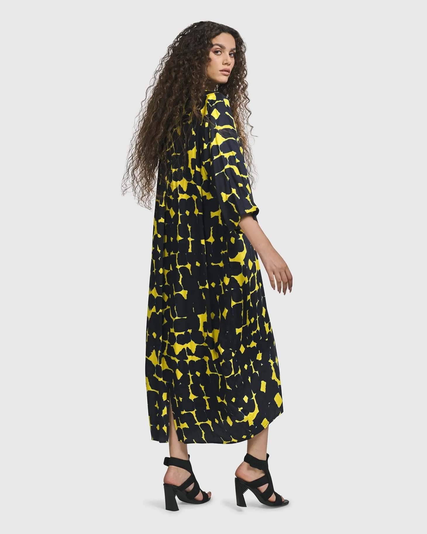 Josephina Button Down Dress, Tie Dye