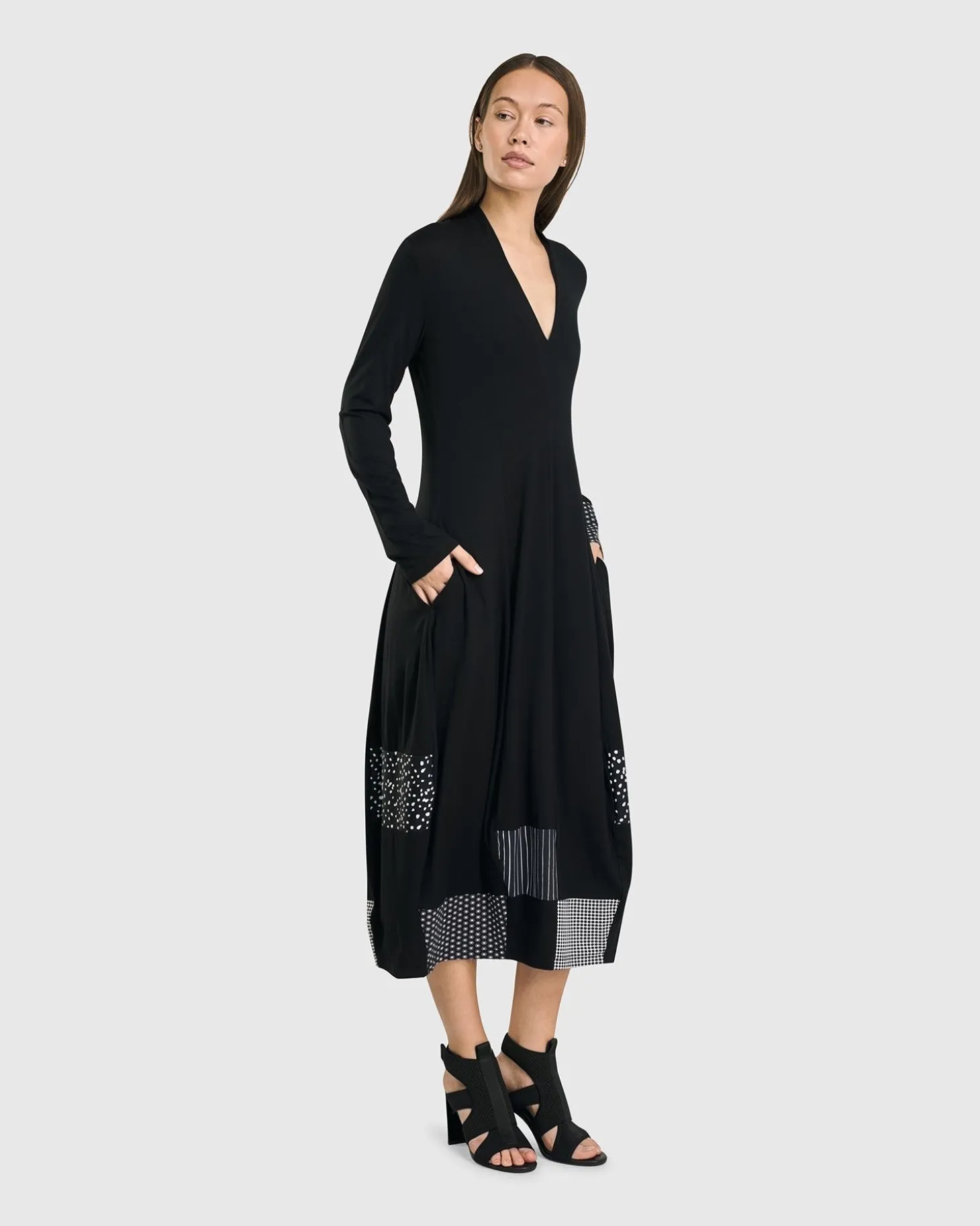Josie Cocoon Dress, Mono