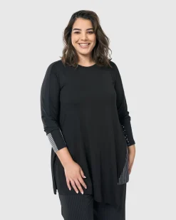 Josie Swing Tunic Top, Mono