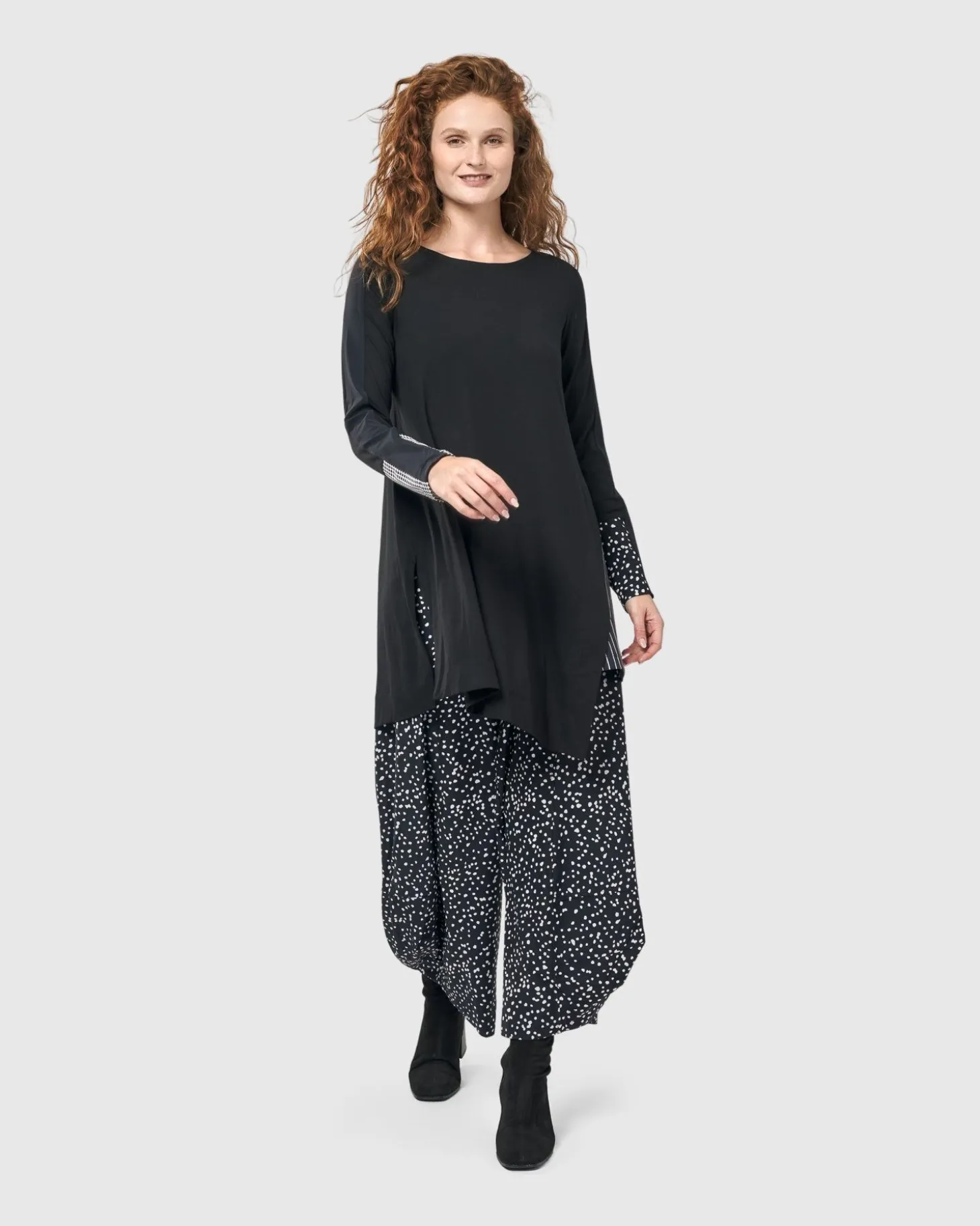Josie Swing Tunic Top, Mono