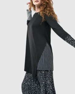 Josie Swing Tunic Top, Mono