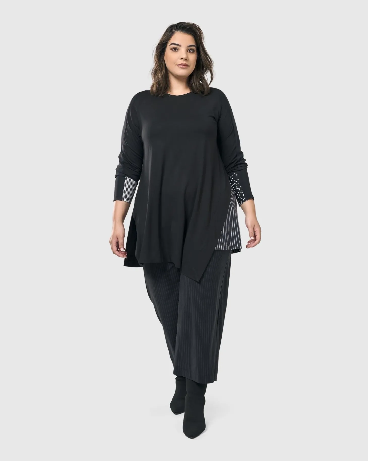 Josie Swing Tunic Top, Mono