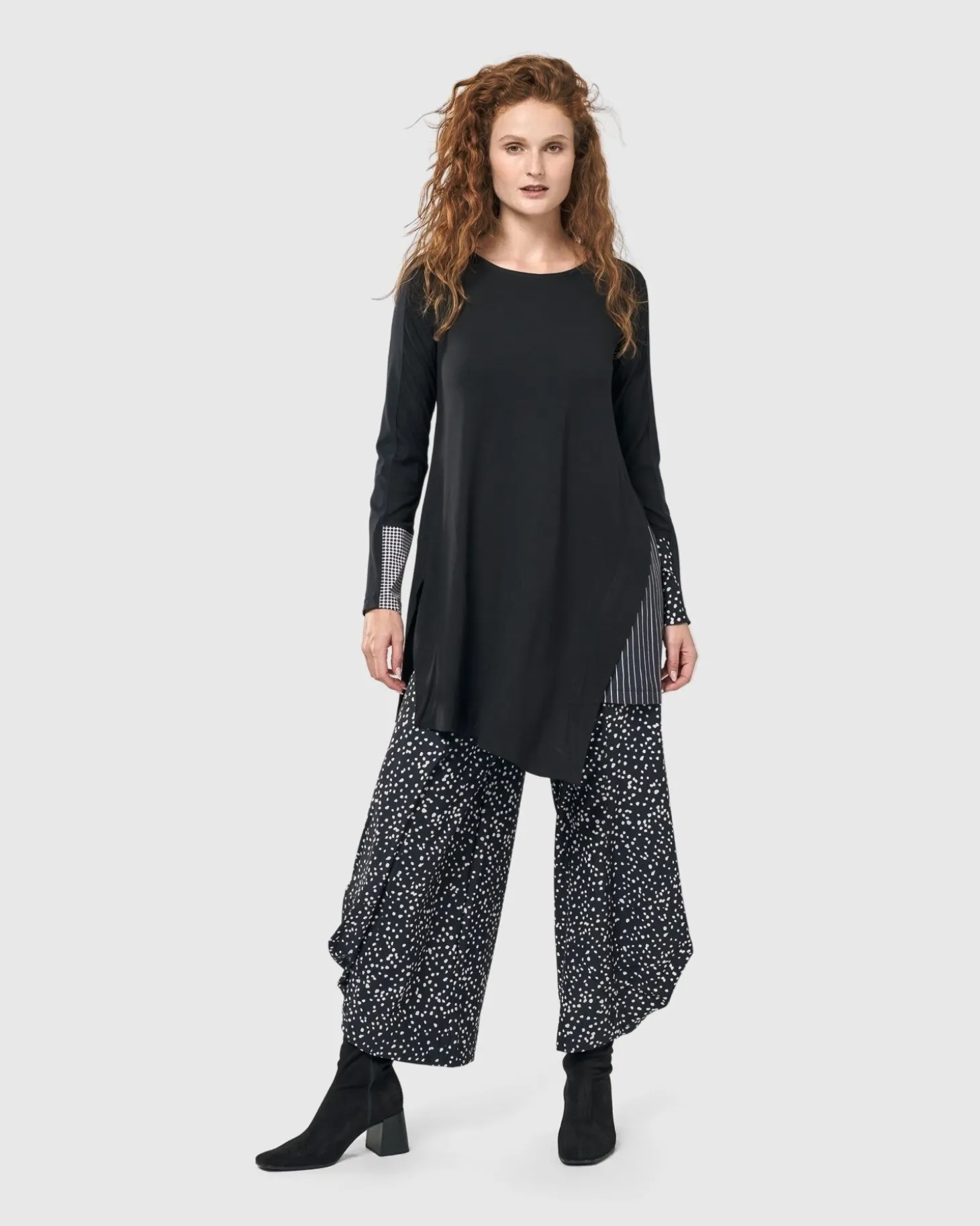 Josie Swing Tunic Top, Mono