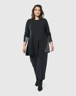Josie Swing Tunic Top, Mono