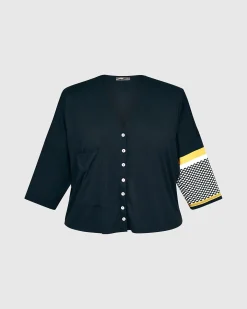 Kenna Crop Cardigan, Circles