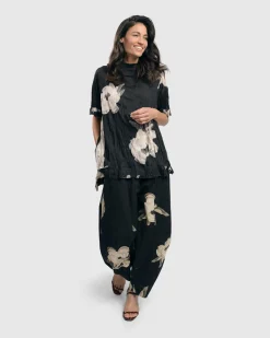 Kennedy Crinkle Punto Pants, Roses