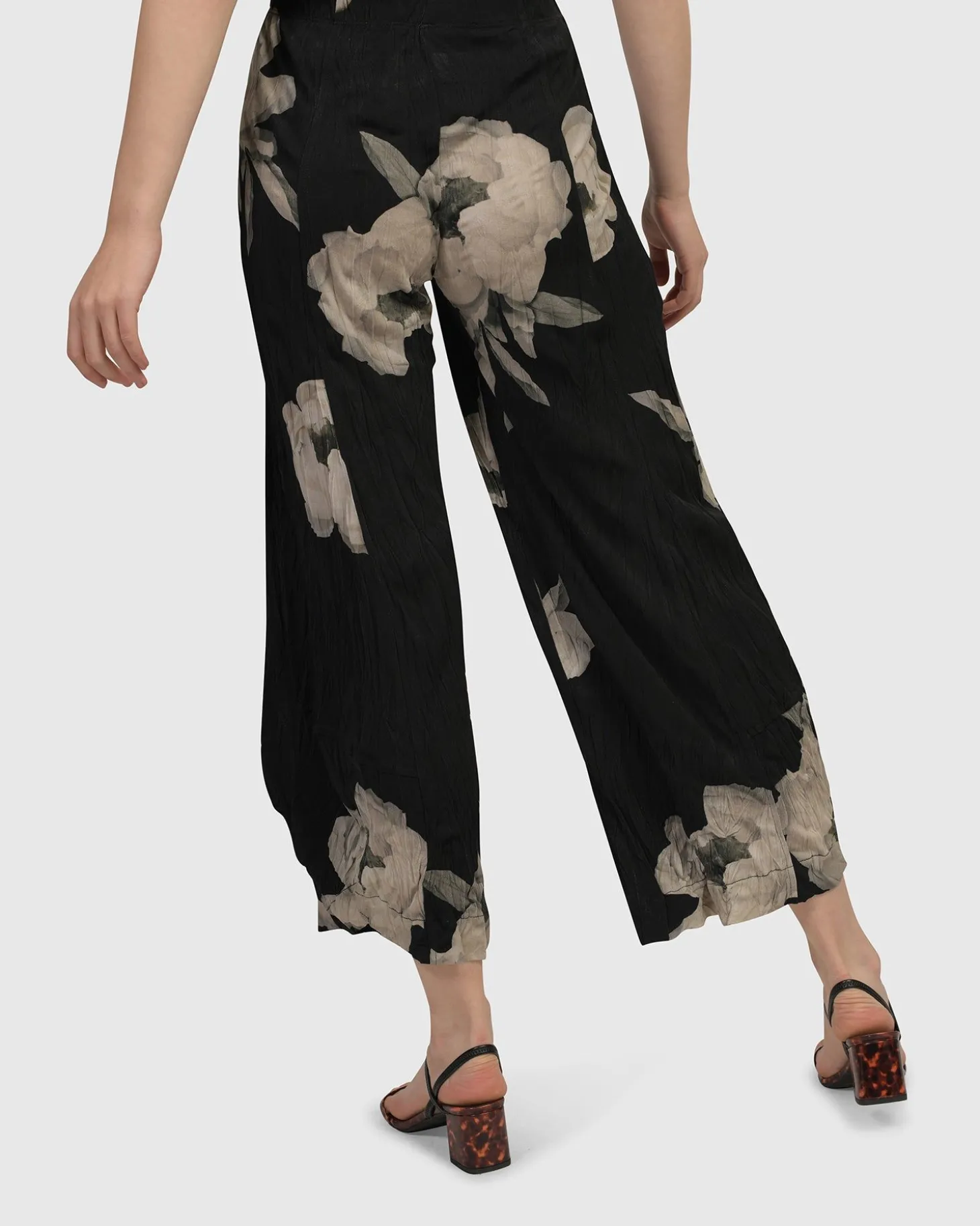 Kennedy Crinkle Punto Pants, Roses