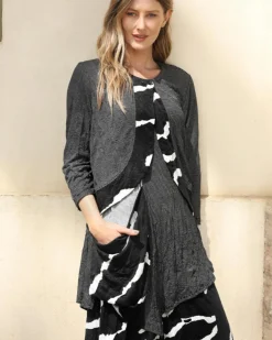 Kia Crinkle Tunic Top, Stripe