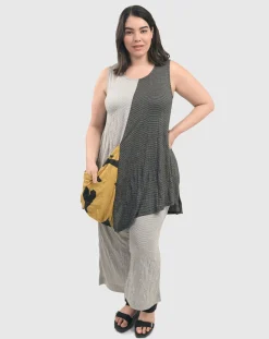 Kia Crinkle Tunic Top, Yellow