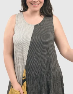 Kia Crinkle Tunic Top, Yellow