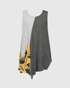 Kia Crinkle Tunic Top, Yellow