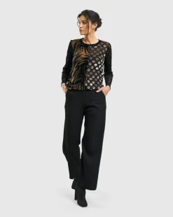 Kuzco Cropped Cardigan Top, Gold