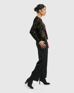 Kuzco Cropped Cardigan Top, Gold