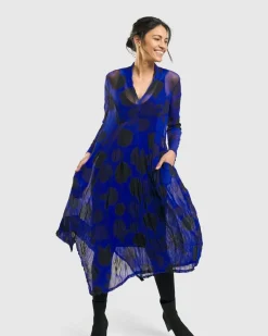 Ladybug A-Line Dress, Royal