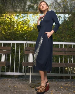Laurel Cocoon Dress, Navy