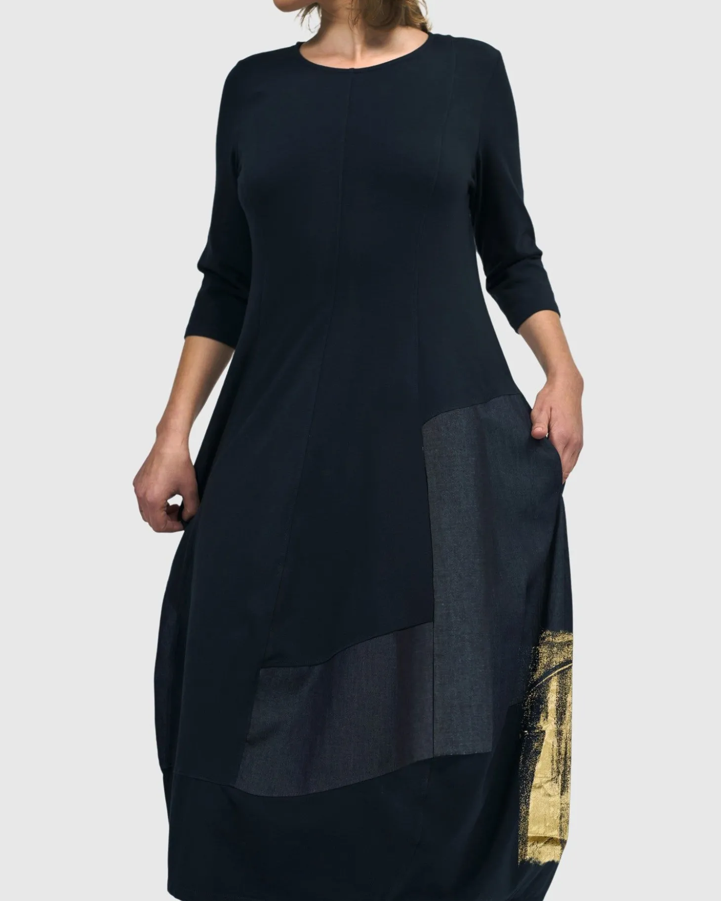 Lexington Crew Cocoon Dress, Navy