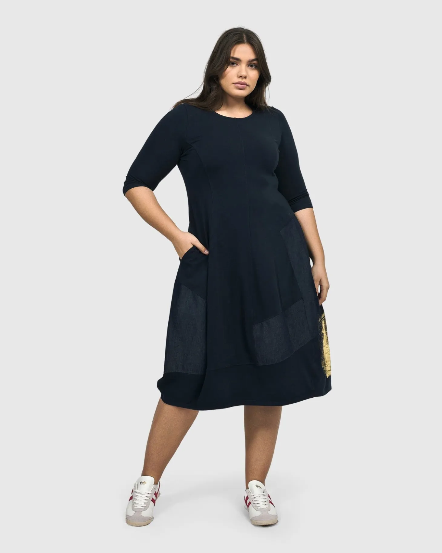 Lexington Crew Cocoon Dress, Navy