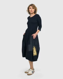 Lexington Crew Cocoon Dress, Navy