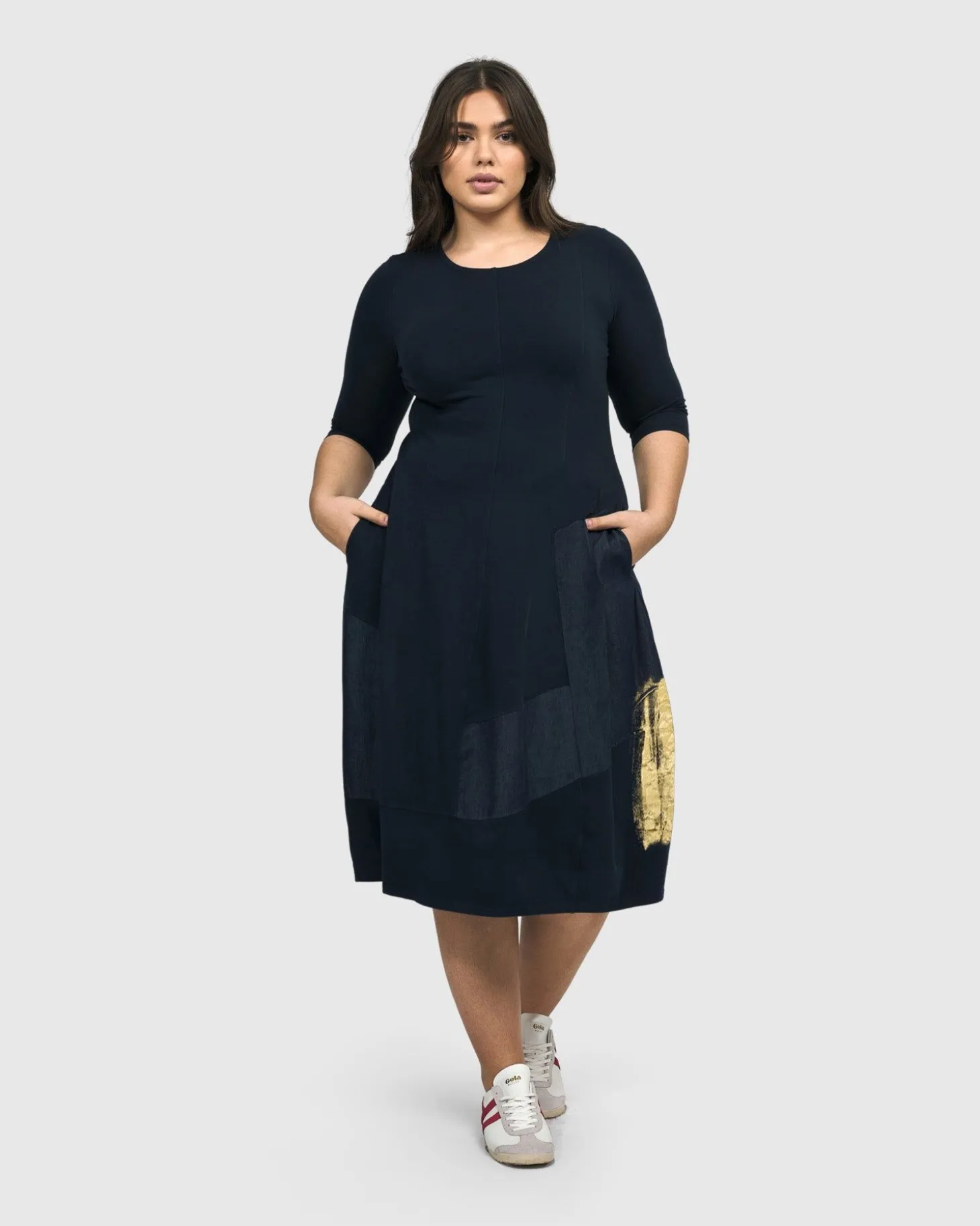 Lexington Crew Cocoon Dress, Navy