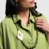 Lily Bead Necklace, Green