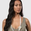 Lily Bead Necklace, White
