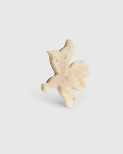 Lotus Clip Earrings, Oat