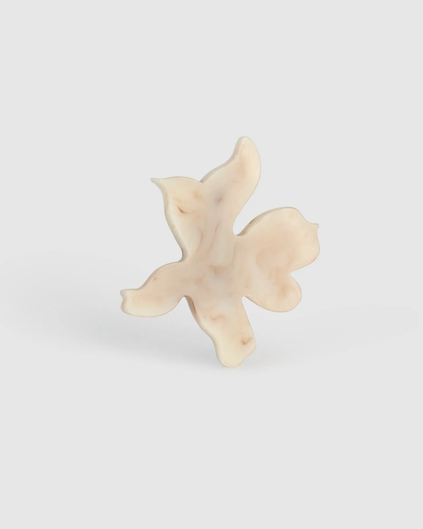 Lotus Clip Earrings, Oat