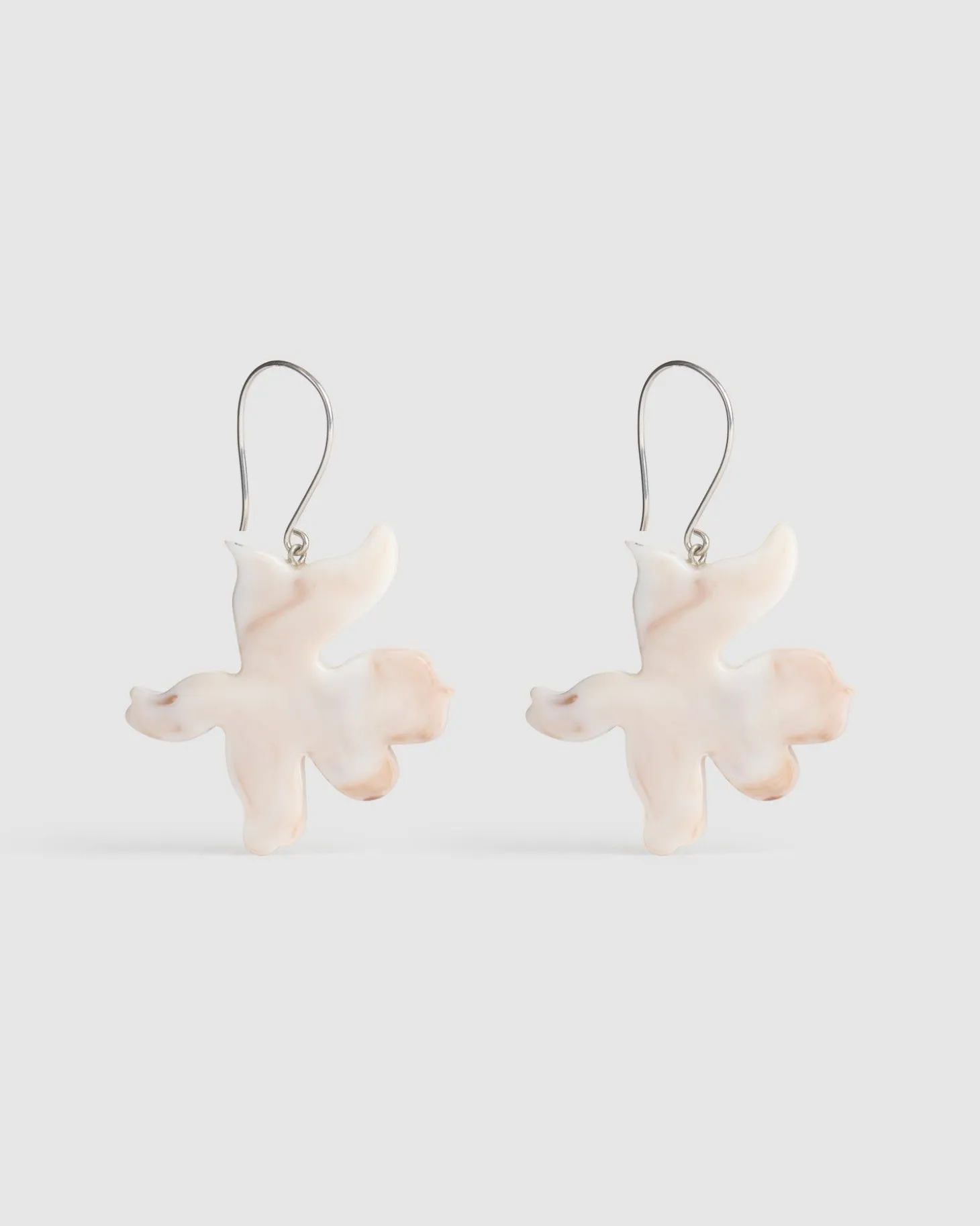 Lotus Dangle Earrings, Oat