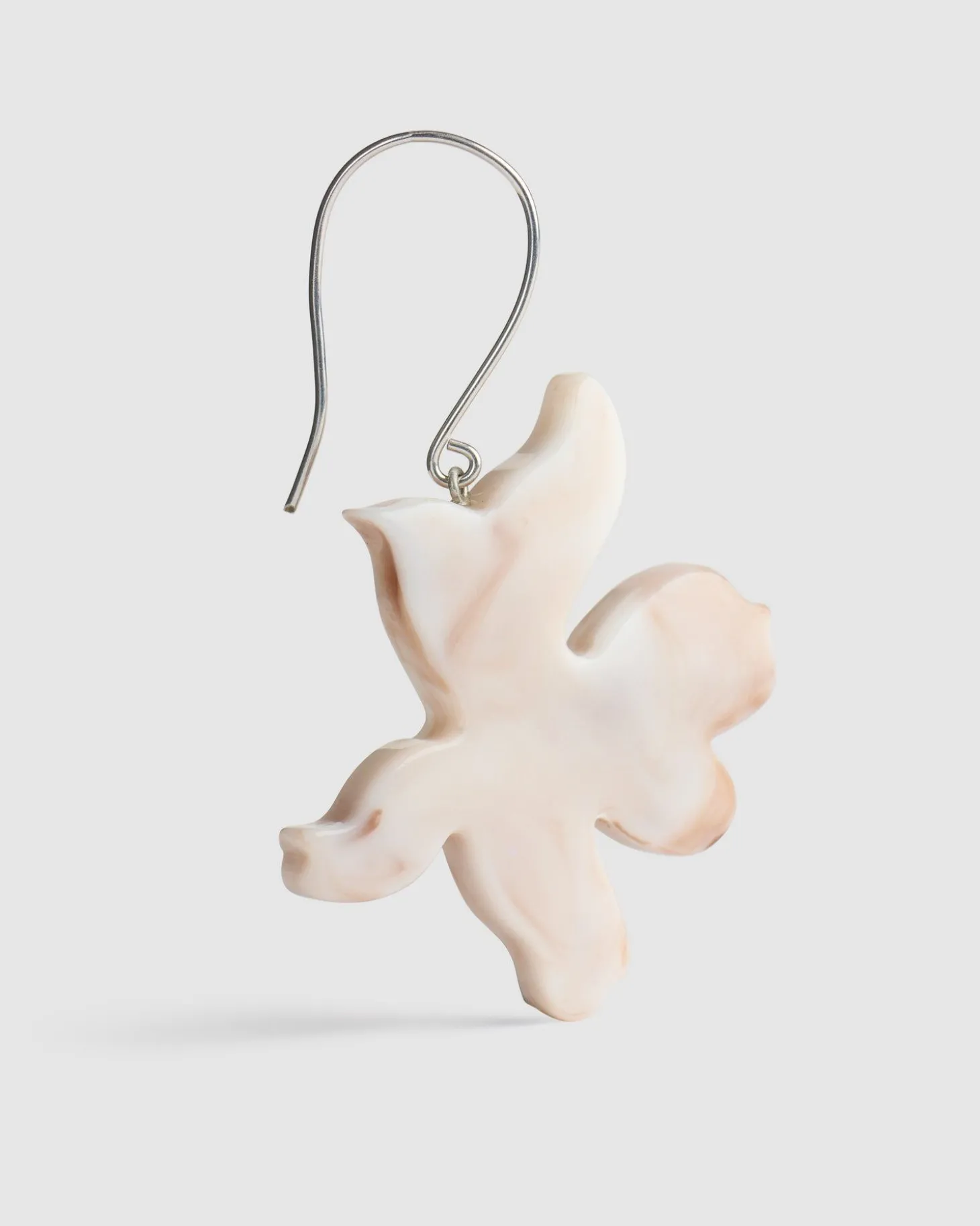 Lotus Dangle Earrings, Oat