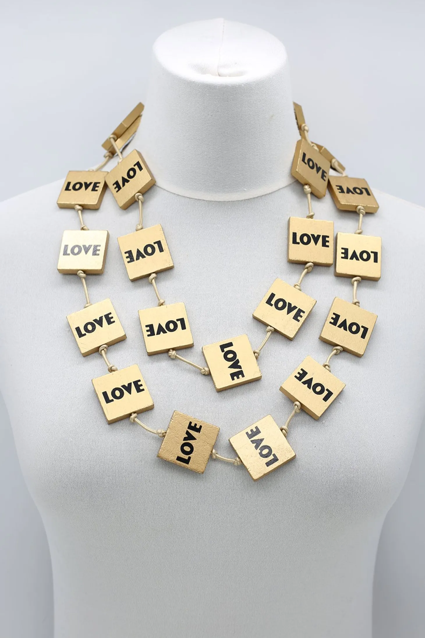 Love Squares Necklace, Gold