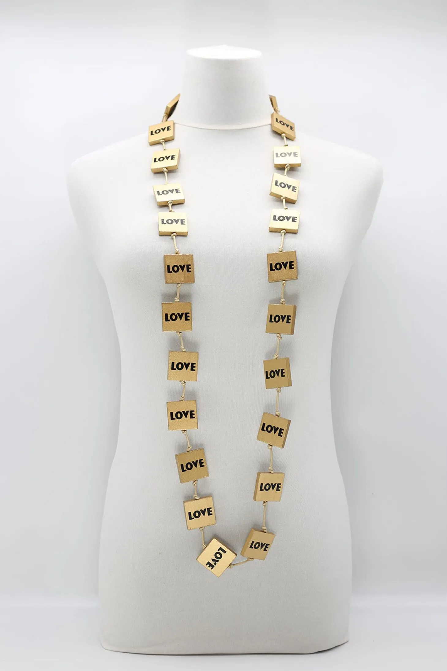 Love Squares Necklace, Gold