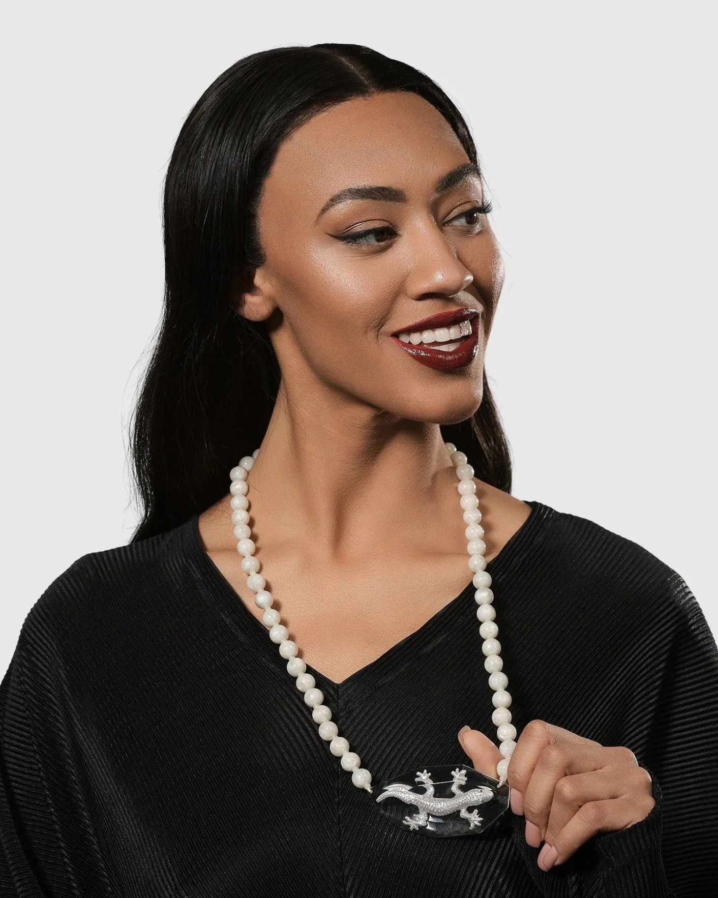 Lucky Bead Necklace, Frost