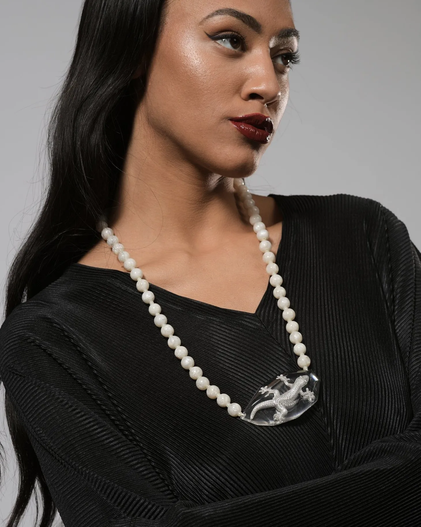Lucky Bead Necklace, Frost