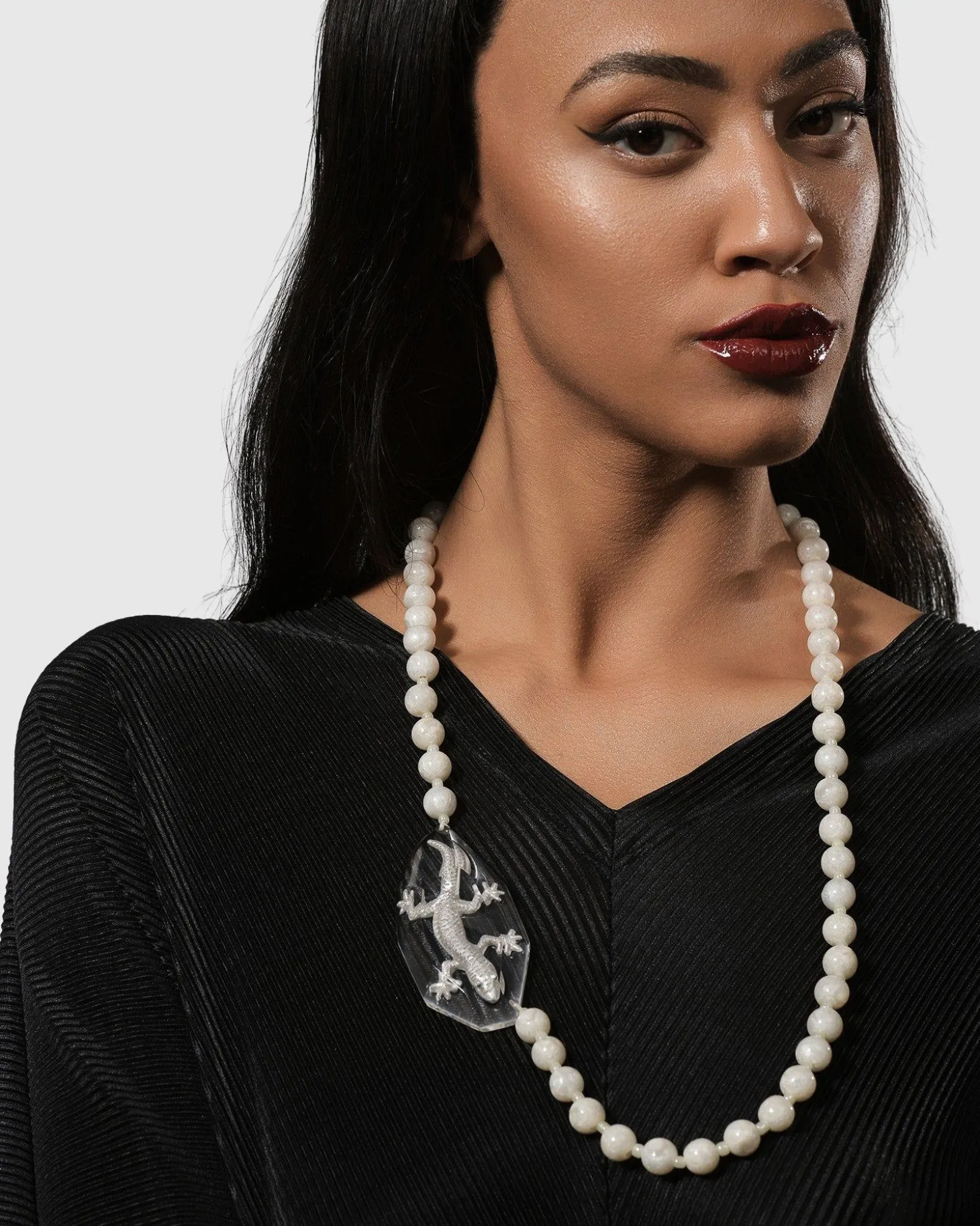Lucky Bead Necklace, Frost