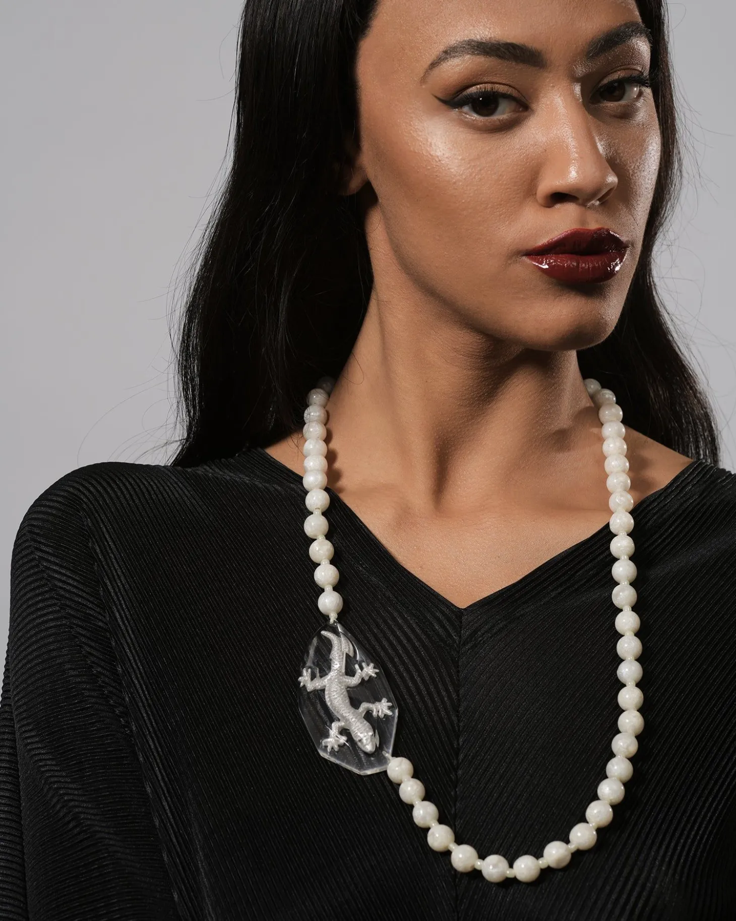 Lucky Bead Necklace, Frost