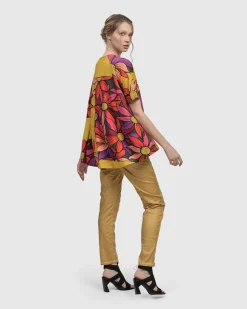 Marigold Trapeze Top, Bouquet