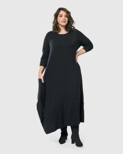 Midnight Maxi Dress, Black