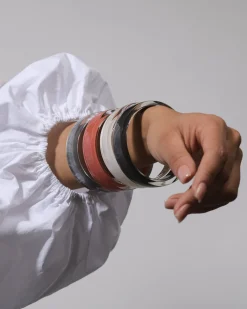 Minimalist Bangle Bracelet, Frost