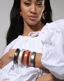 Minimalist Bangle Bracelet, Frost