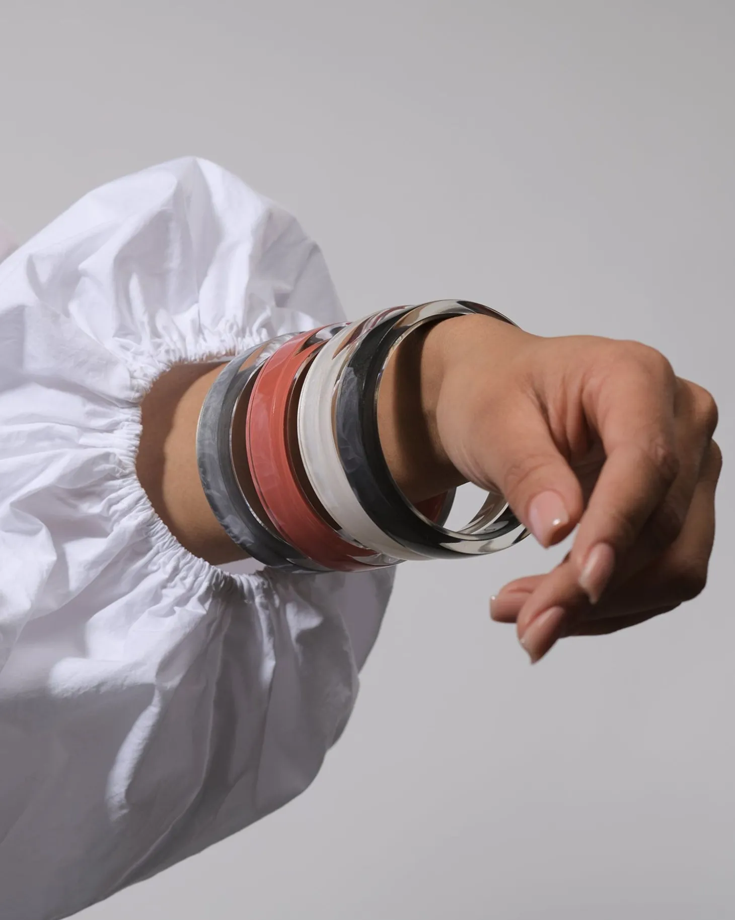 Minimalist Bangle Bracelet, Frost
