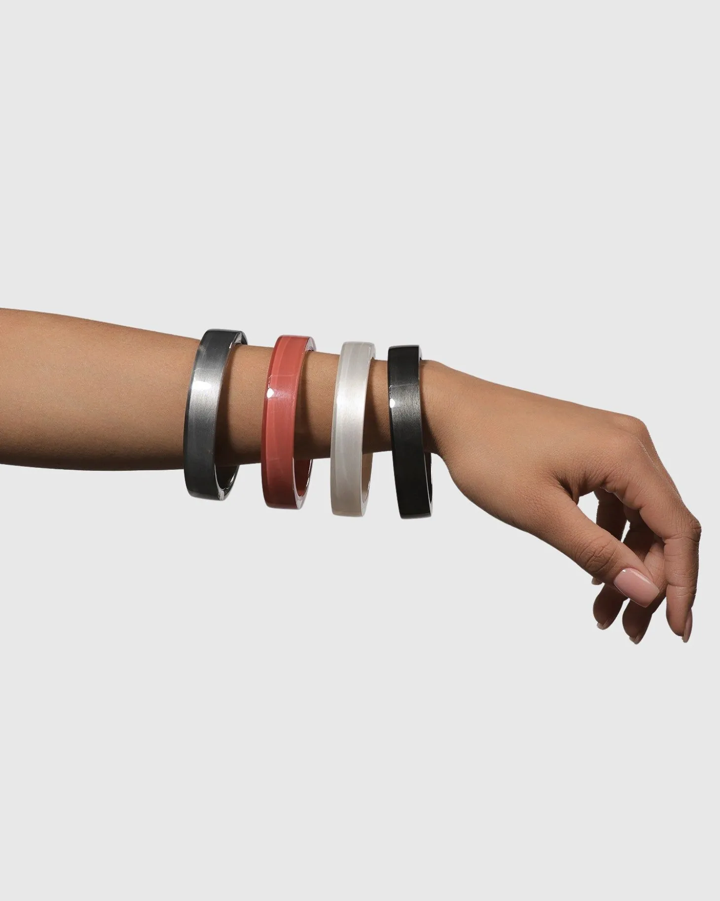 Minimalist Bangle Bracelet, Frost