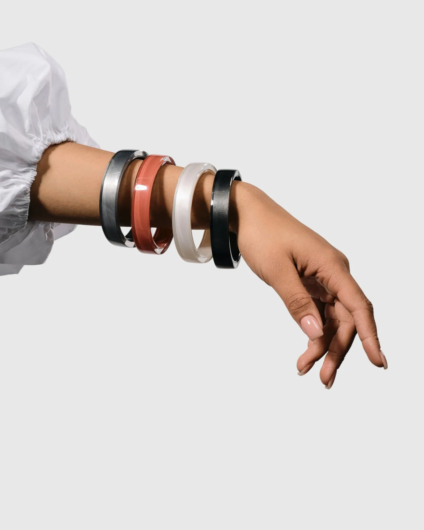 Minimalist Bangle Bracelet, Meteor