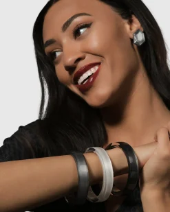 Minimalist Bangle Bracelet, Meteor