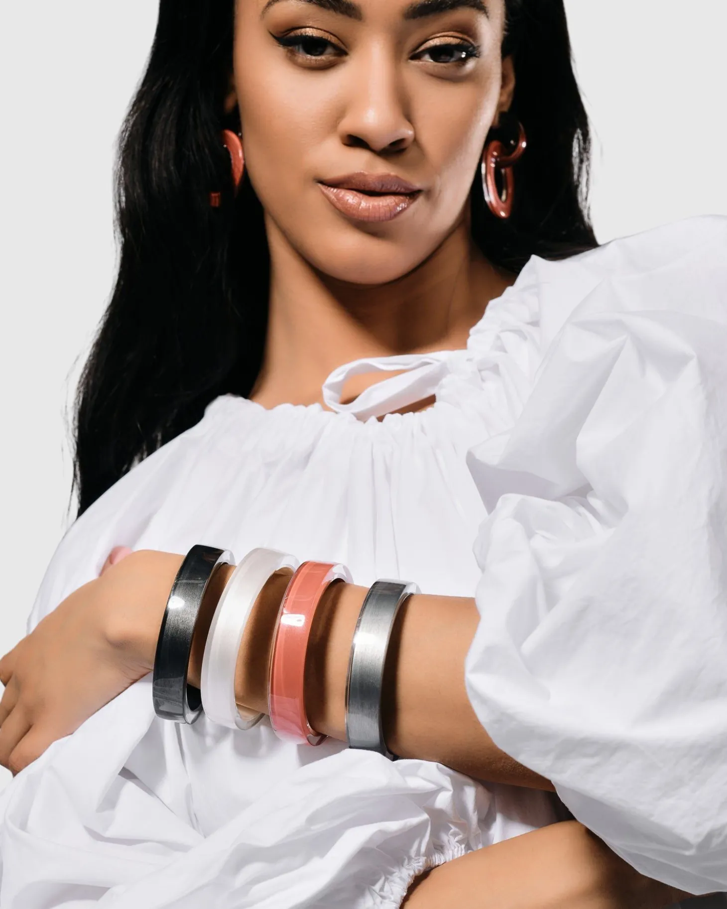 Minimalist Bangle Bracelet, Starlight