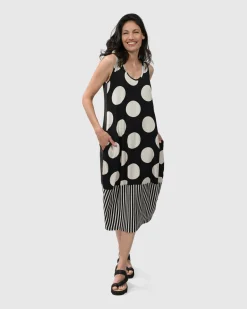 Minnie Sleeveless Midi Dress Mono