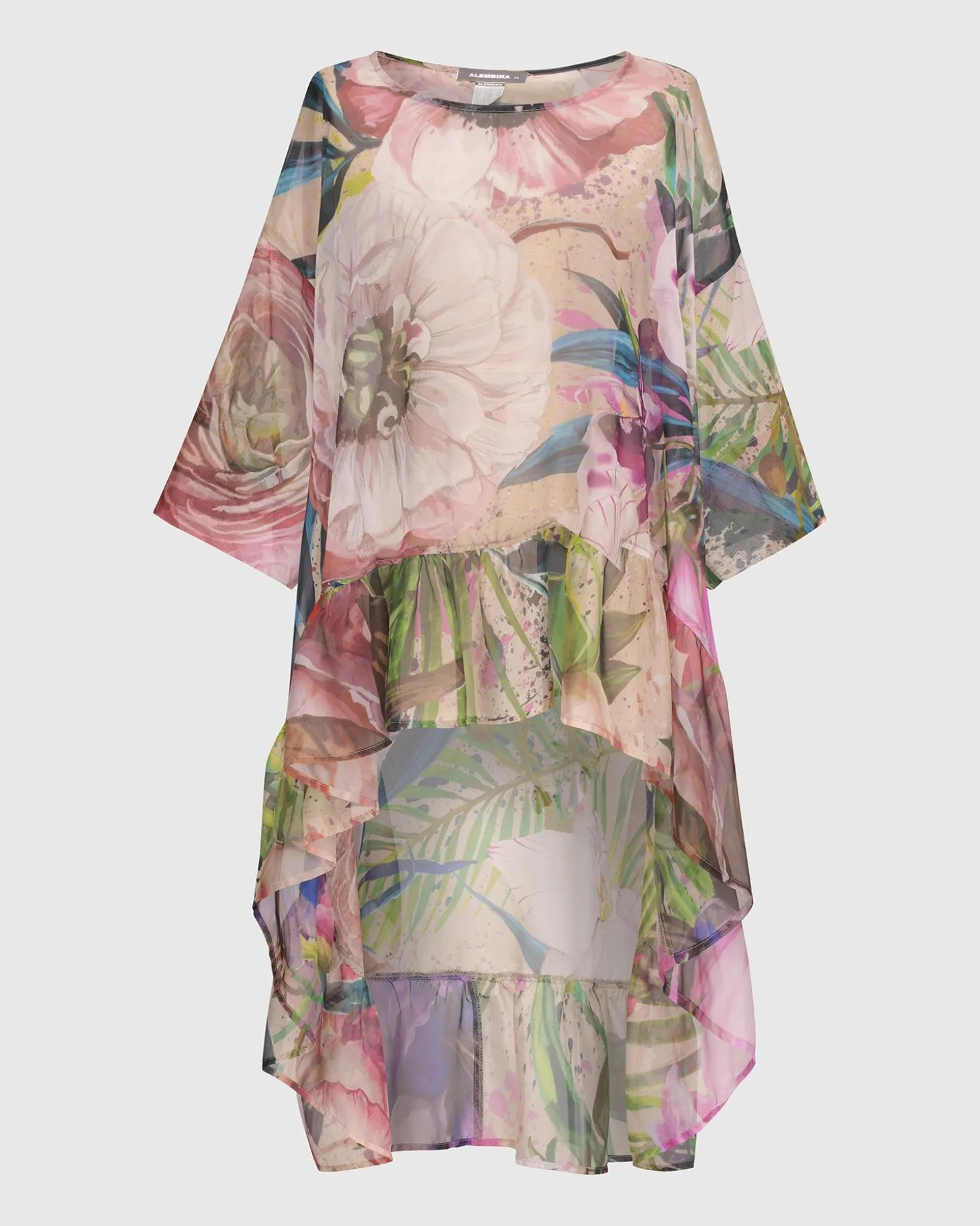 Moonflower Hi Lo Tunic Top, Bouquet
