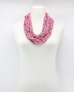 Next Pashmina Necklace, Pink/Black