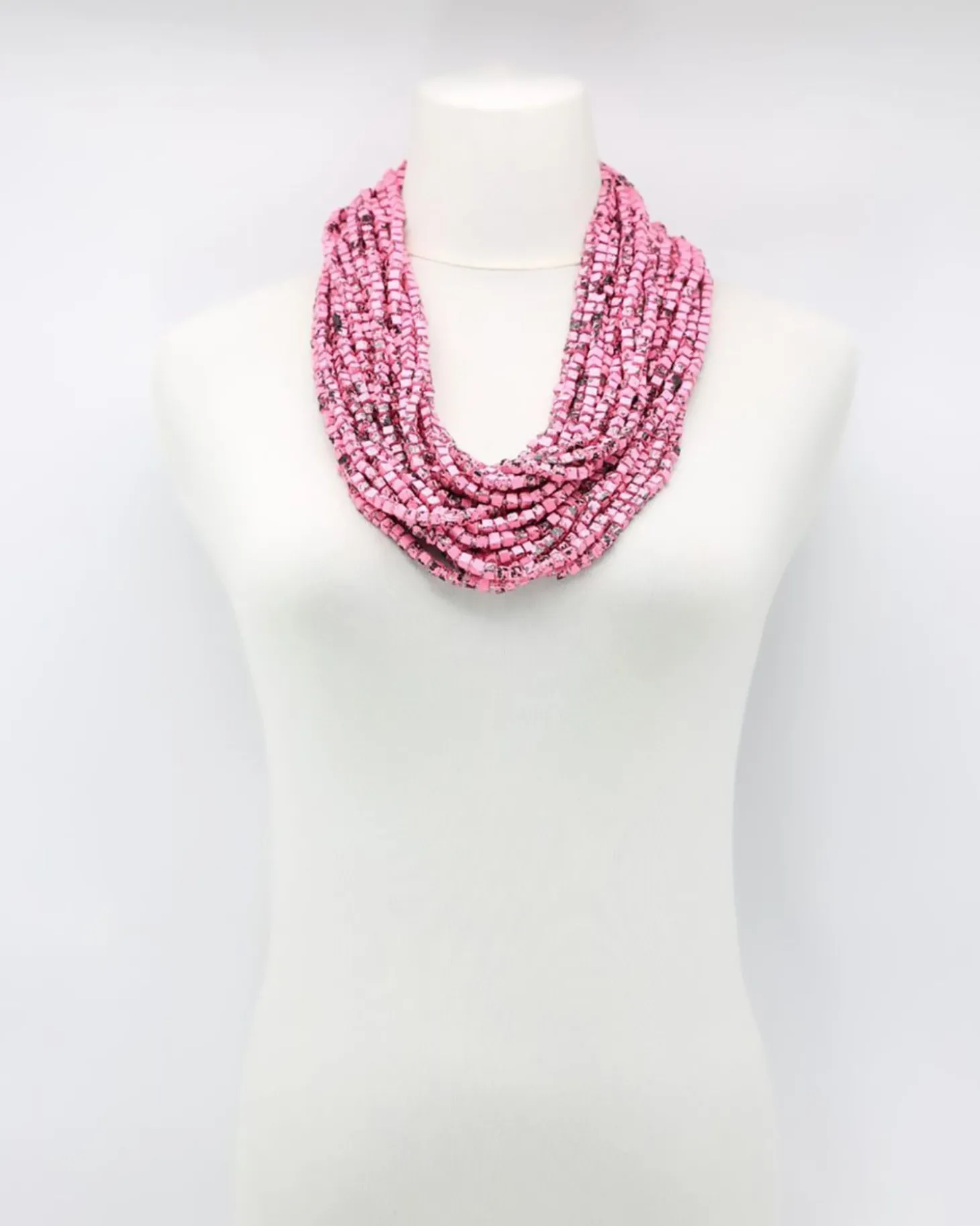 Next Pashmina Necklace, Pink/Black