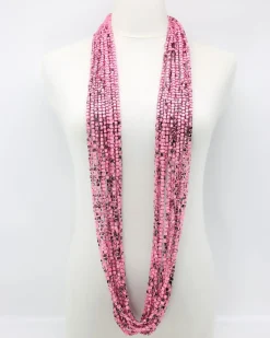 Next Pashmina Necklace, Pink/Black